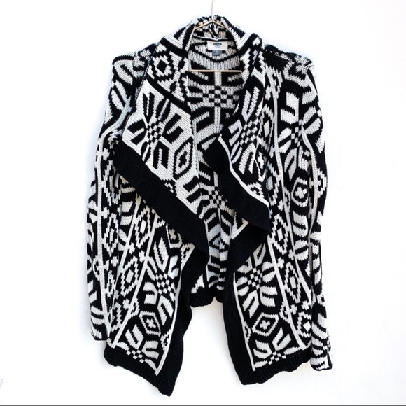 Oversized Chunky Sweater Jacket Shacket Tribal - Picture 14 of 14